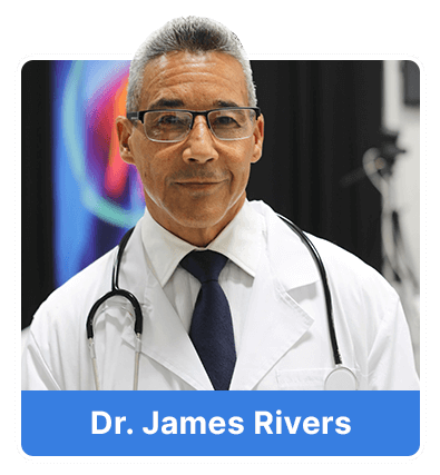 Dr. James Rivers, presented by the vendor as the creator of Genius Wave